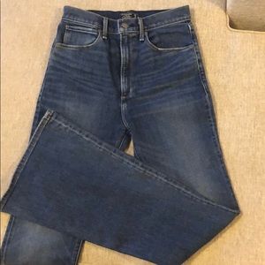 High-waisted flare jeans